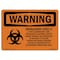 Signmission OSHA Warning Sign, 5" Height, 7" Width, Biohazard Level II This Laboratory With Symbol, Landscape OS-WS-D-57-L-11985 - alternate 1